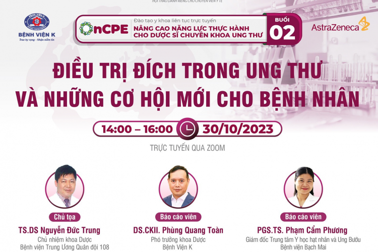 HỘI THẢO " ĐIỀU TRỊ ĐÍCH TRONG UNG THƯ VÀ NHỮNG CƠ HỘI MỚI CHO BỆNH NHÂN"