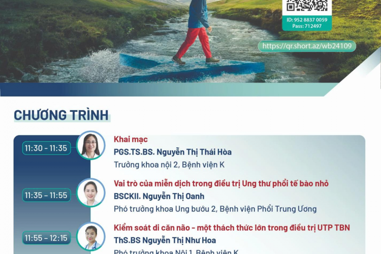 CHƯƠNG TRÌNH HỘI THẢO KHOA HỌC CASPIAN PEERSHARING UNG THƯ PHỔI TẾ BÀO NHỎ: CHIẾN LƯỢC ĐIỀU TRỊ TỪ NGHIÊN CỨU ĐẾN THỰC HÀNH